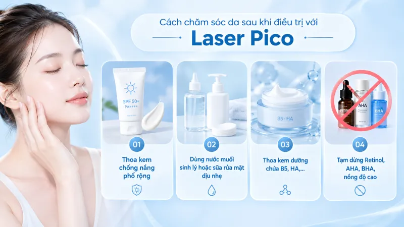 Chăm sóc đúng cách giúp da phục hồi nhanh, hạn chế tăng sắc tố