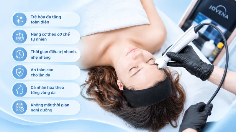 Jovena có nhiều ưu điểm vượt trội nhờ khả năng trẻ hóa đa tầng trong một liệu trình
