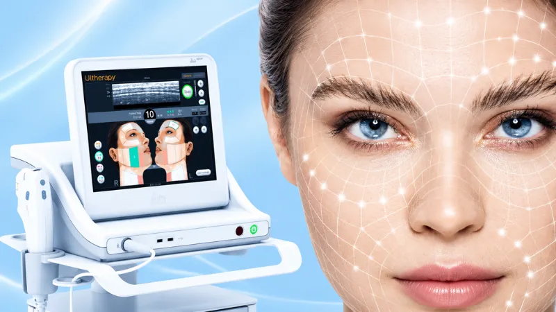 Ultherapy sử dụng năng lượng sóng siêu âm vi điểm hội tụ để căng da, nâng cơ
